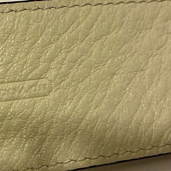 COACH Monogram White & Tan Leather Belt. Sz. Large